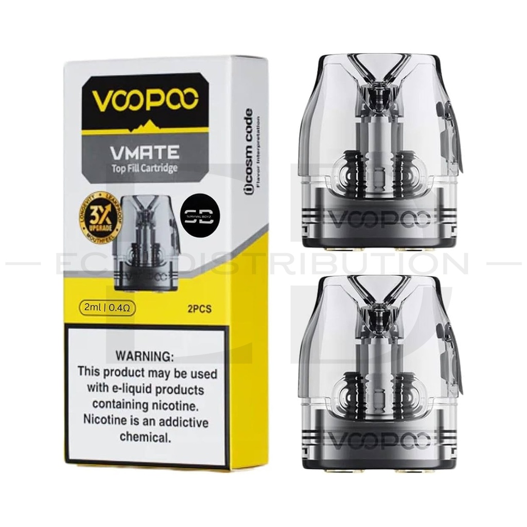 Voopoo Vmate Top Fill Refillable Pod 2Pcs/Pack - 0.4 Ohm