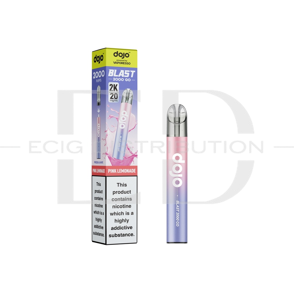 Vaporesso Dojo Blast 2000 Go Transparent Pod Kit - Pink Lemonade 20MG