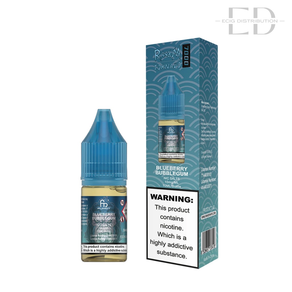 Fumot RandM Nic Salts - Blueberry Bubblegum 10MG