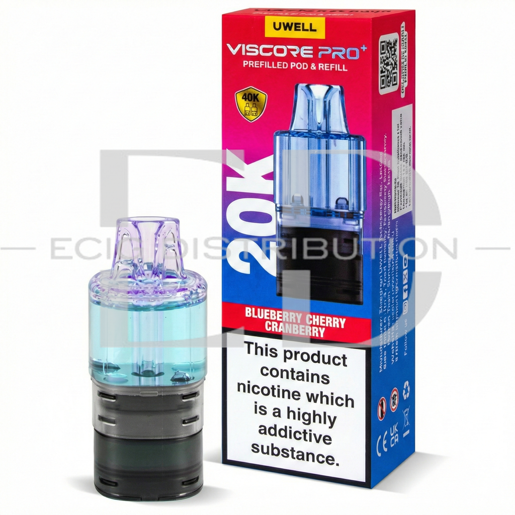 Uwell Viscore Pro+ Refillable Pod - Blueberry Cherry Cranberry 20MG