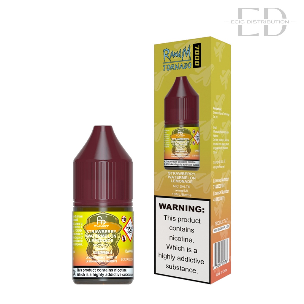 Fumot RandM Nic Salts - Strawberry Watermelon Lemonade 10MG