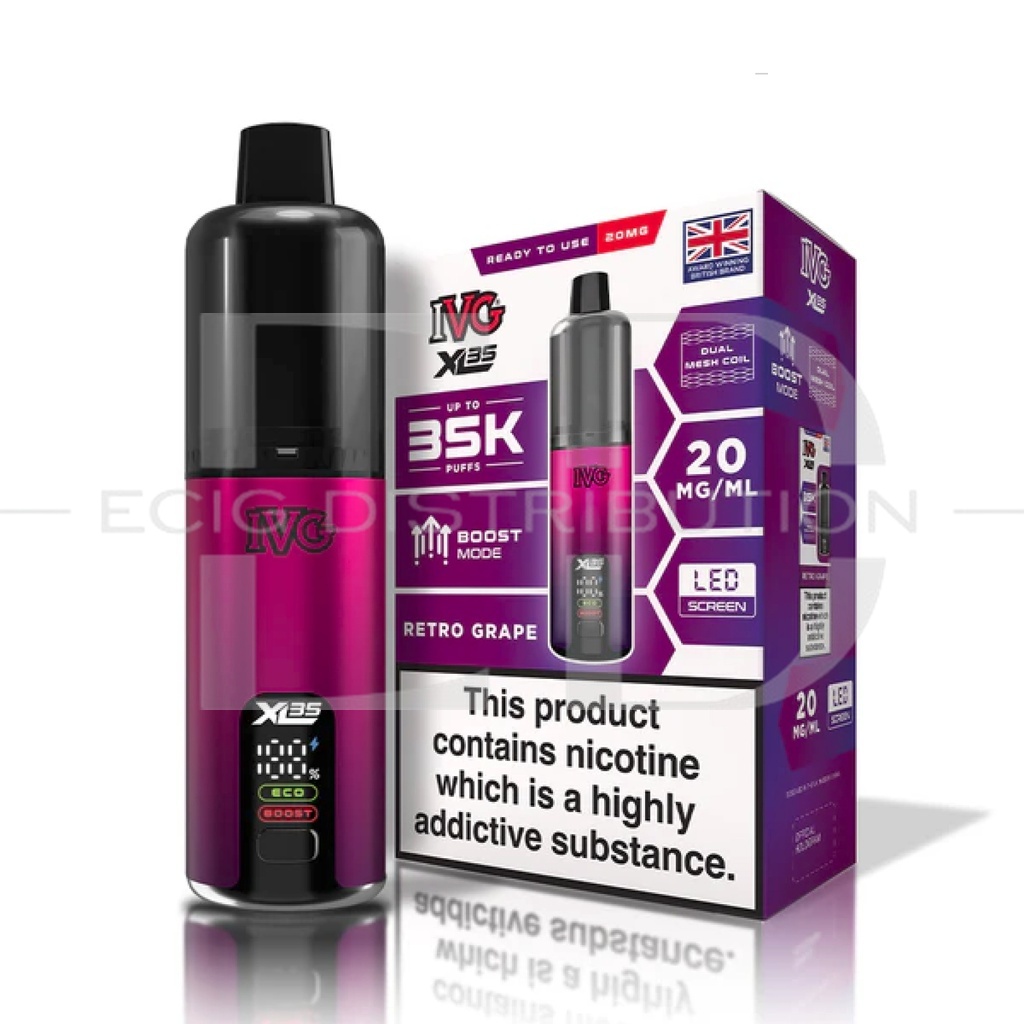 IVG XL 35 Pod Kit - Retro Grape 20MG
