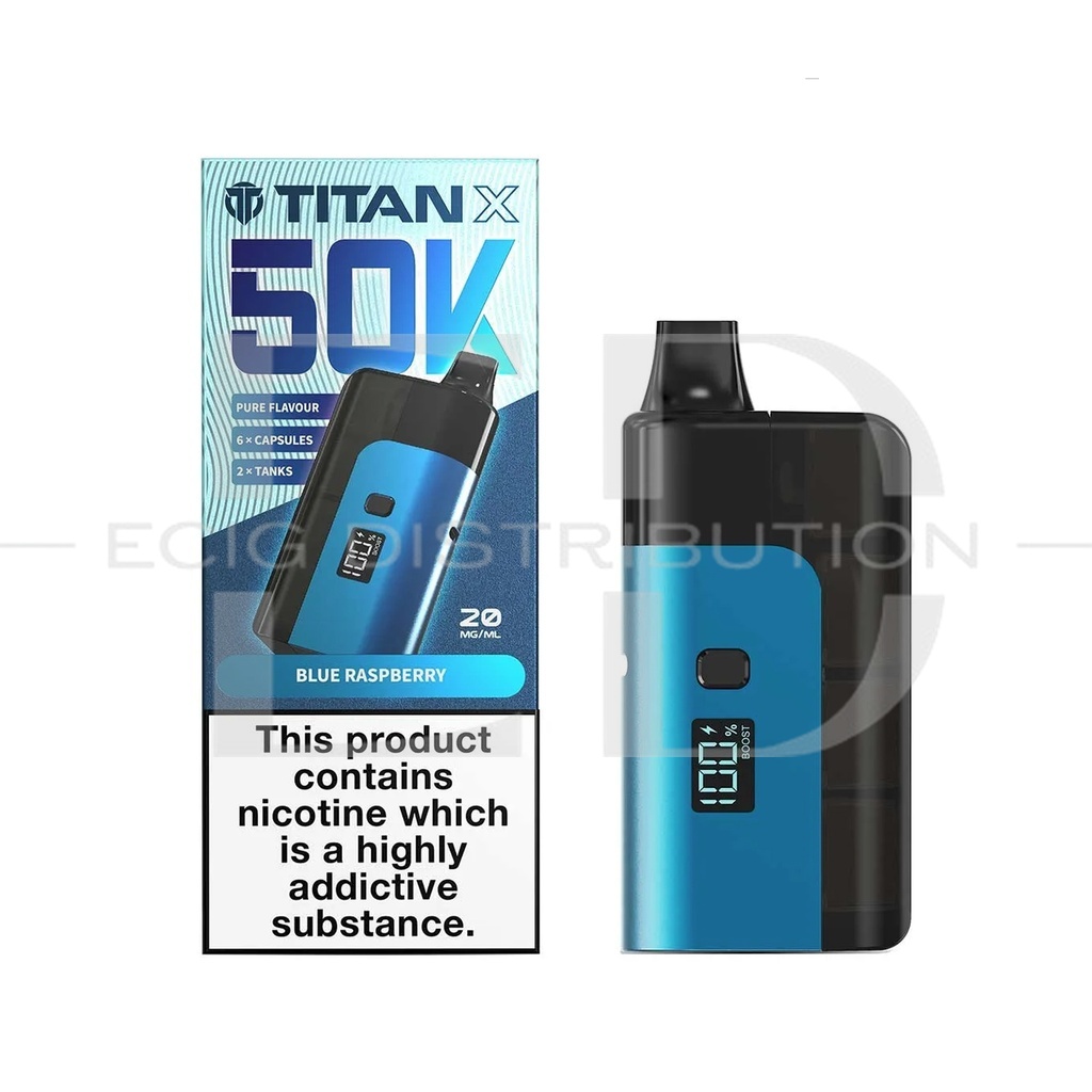 Titan X 50K Pod Kit - Blue Raspberry