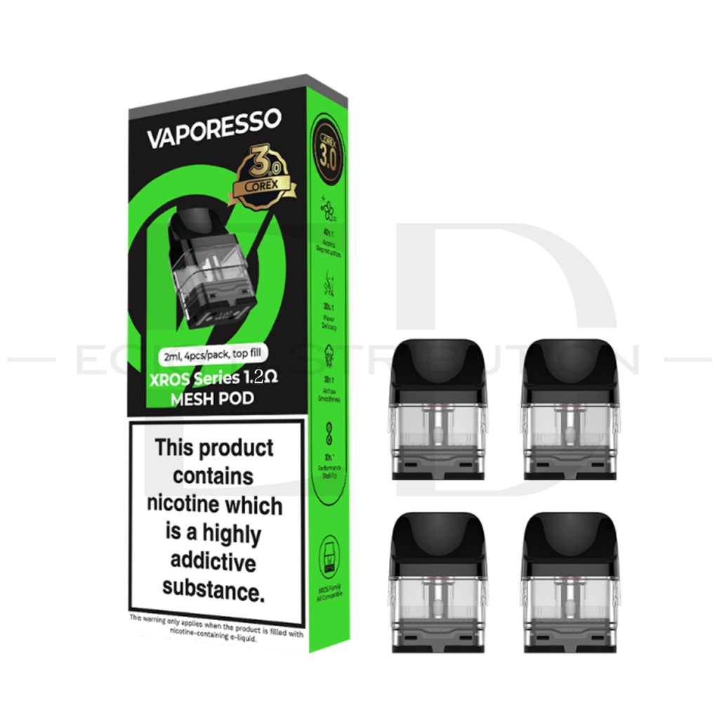 Vaporesso XRos Corex 3.0 Version Mesh Refillable Pod 4Pcs/Pack - 1.2 Ohm