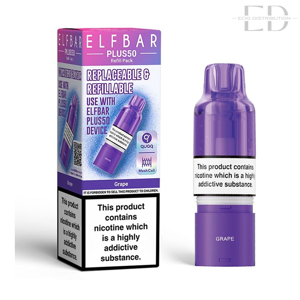 Elfbar Plus50 Refillable Pod - Grape