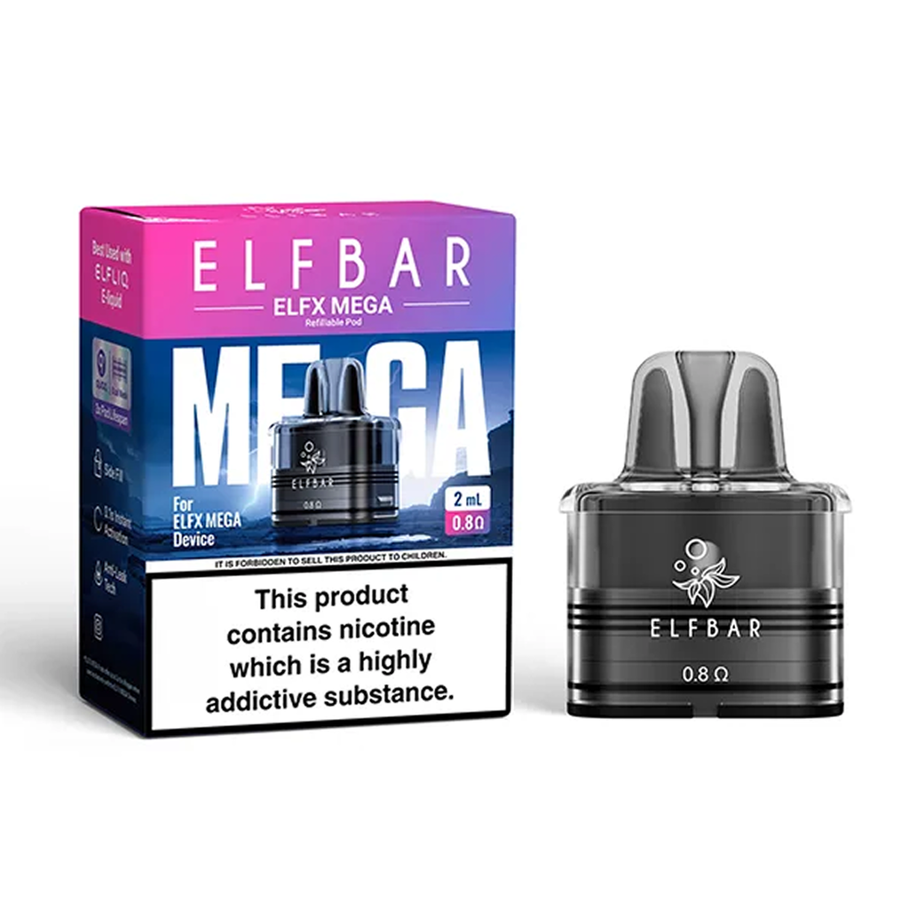 Elfbar Elfx Mega Dual Mesh Refillable Pod 1Pc/Pack - 0.8 Ohm