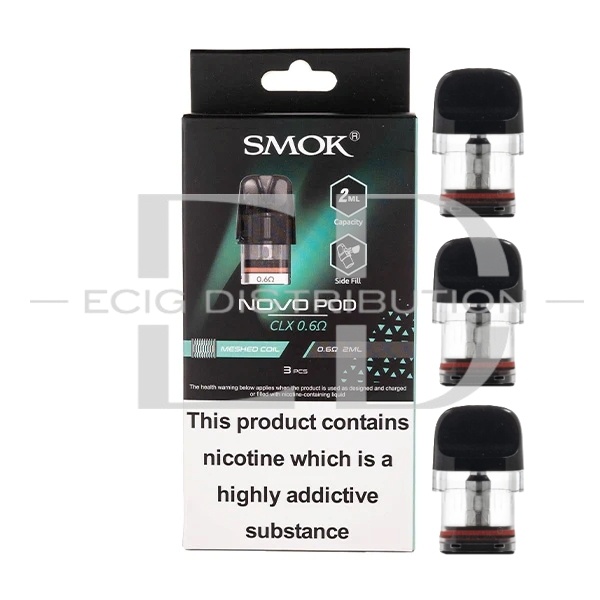 Smok Novo Clx Meshed Refillable Pod 3Pcs/Pack - 0.6 Ohm XL