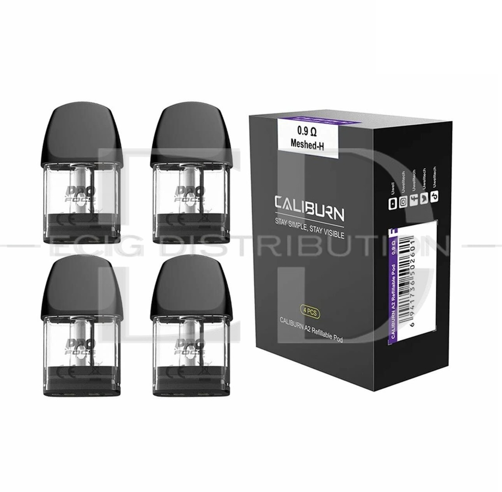 Uwell Caliburn A2 Refillable Pod 4Pcs/Pack - 0.9 Ohm