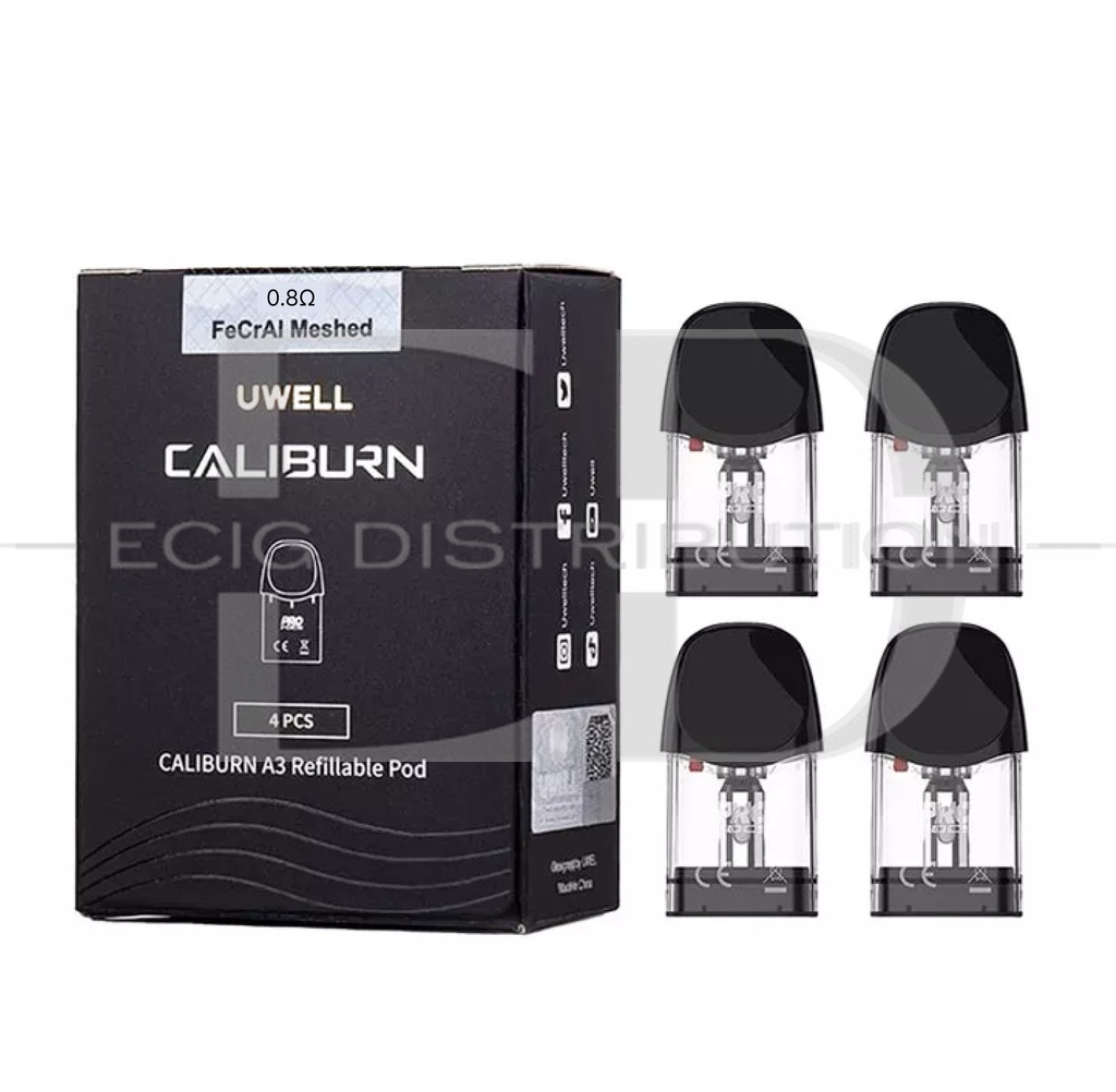 Uwell Caliburn A3 Refillable Pod 4Pcs/Pack - 0.8 Ohm