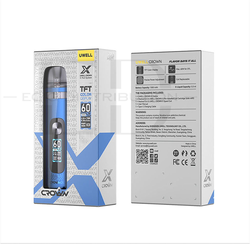 Uwell Crown X Pod Kit - Blue