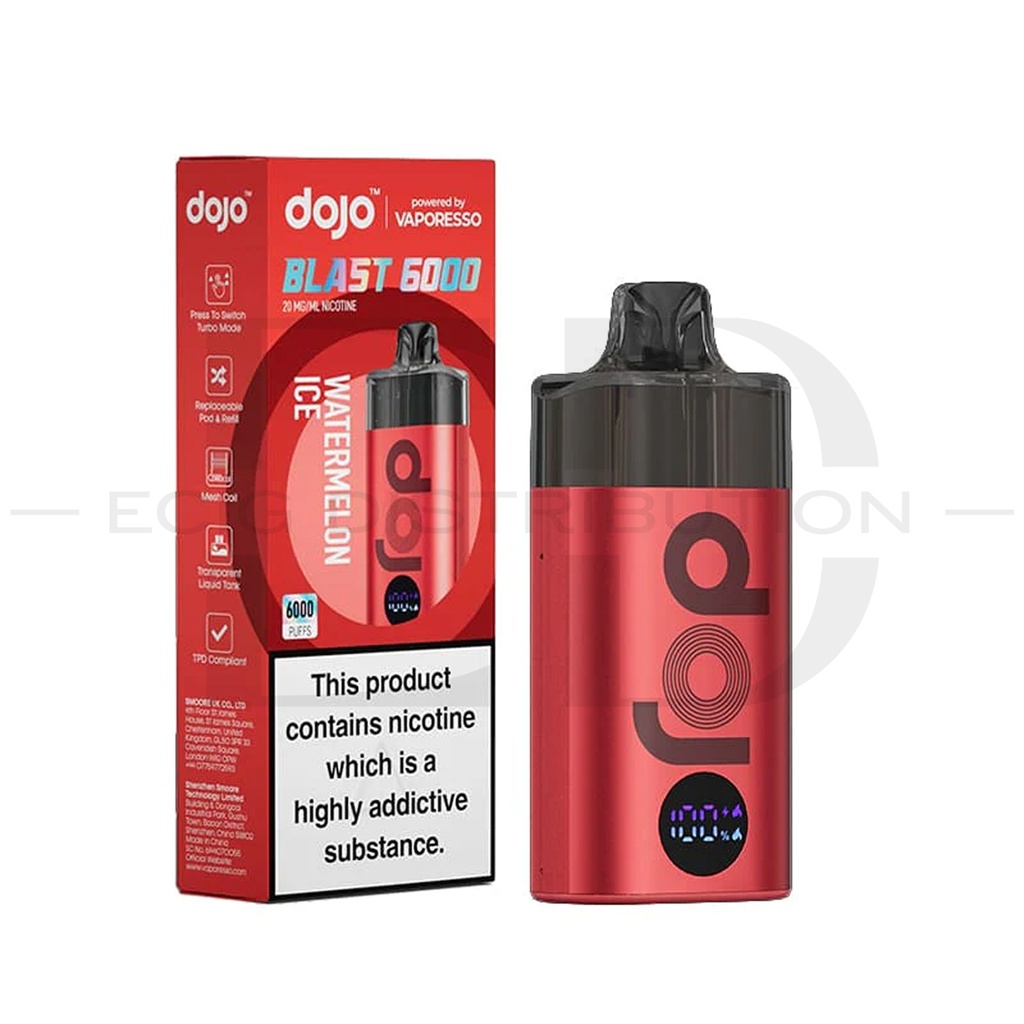 Vaporesso Dojo Blast 6000 Pod Kit - Watermelon Ice 20MG