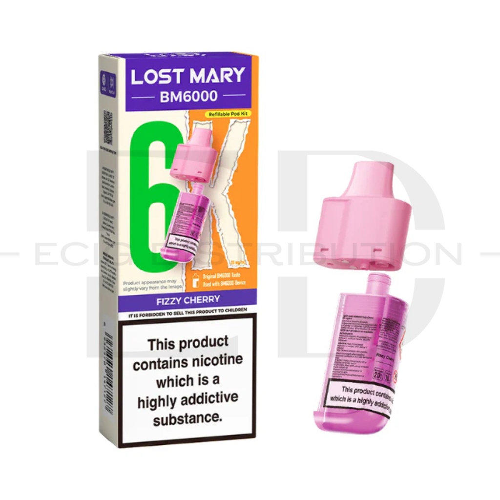 Lost Mary BM6000 Refillable Pod - Fizzy Cherry