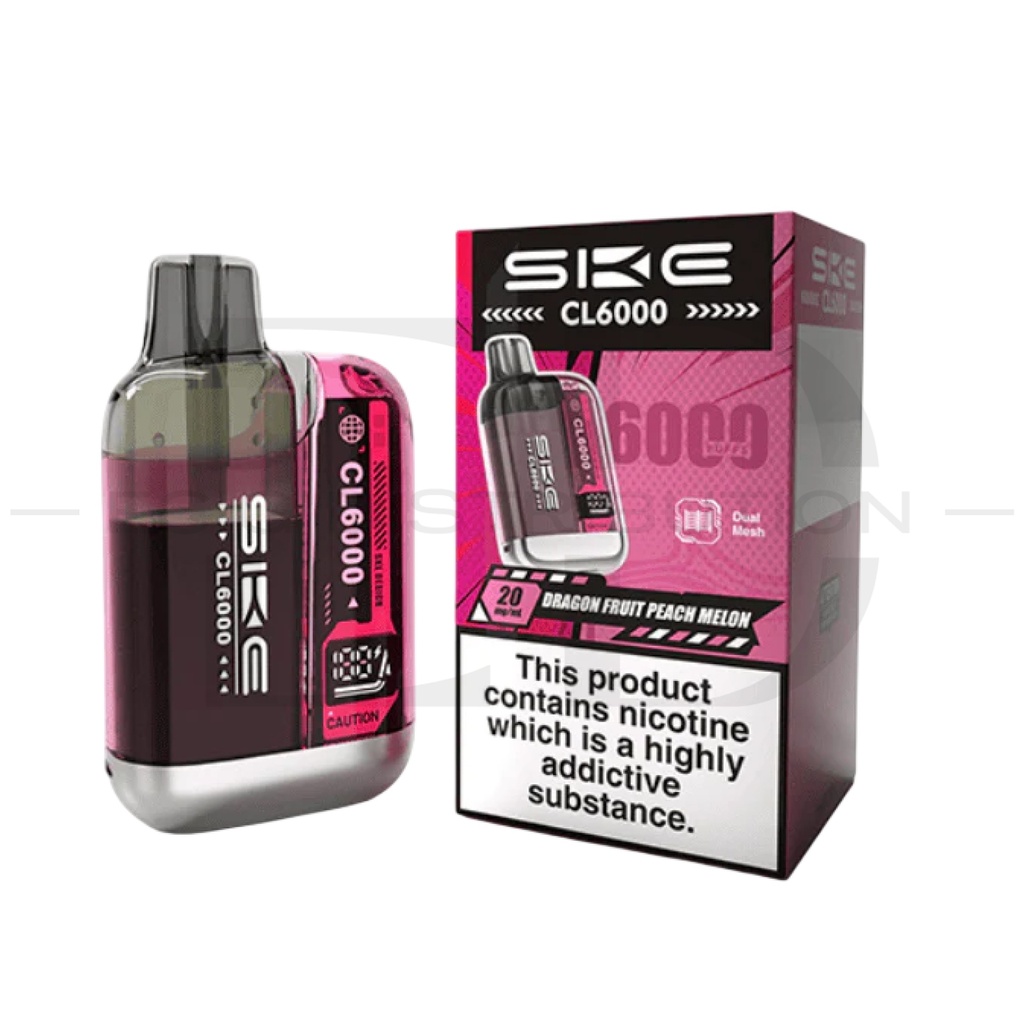 SKE Crystal CL6000 Pod Kit - Dragon Fruit Peach Melon