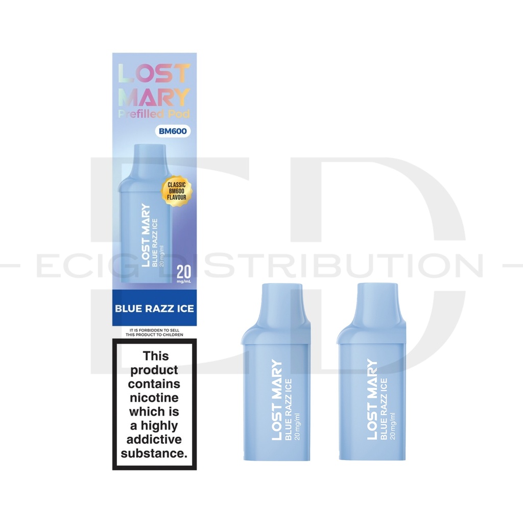 Lost Mary BM600 Refillable Pod 2Pcs/Pack - Blue Razz Ice