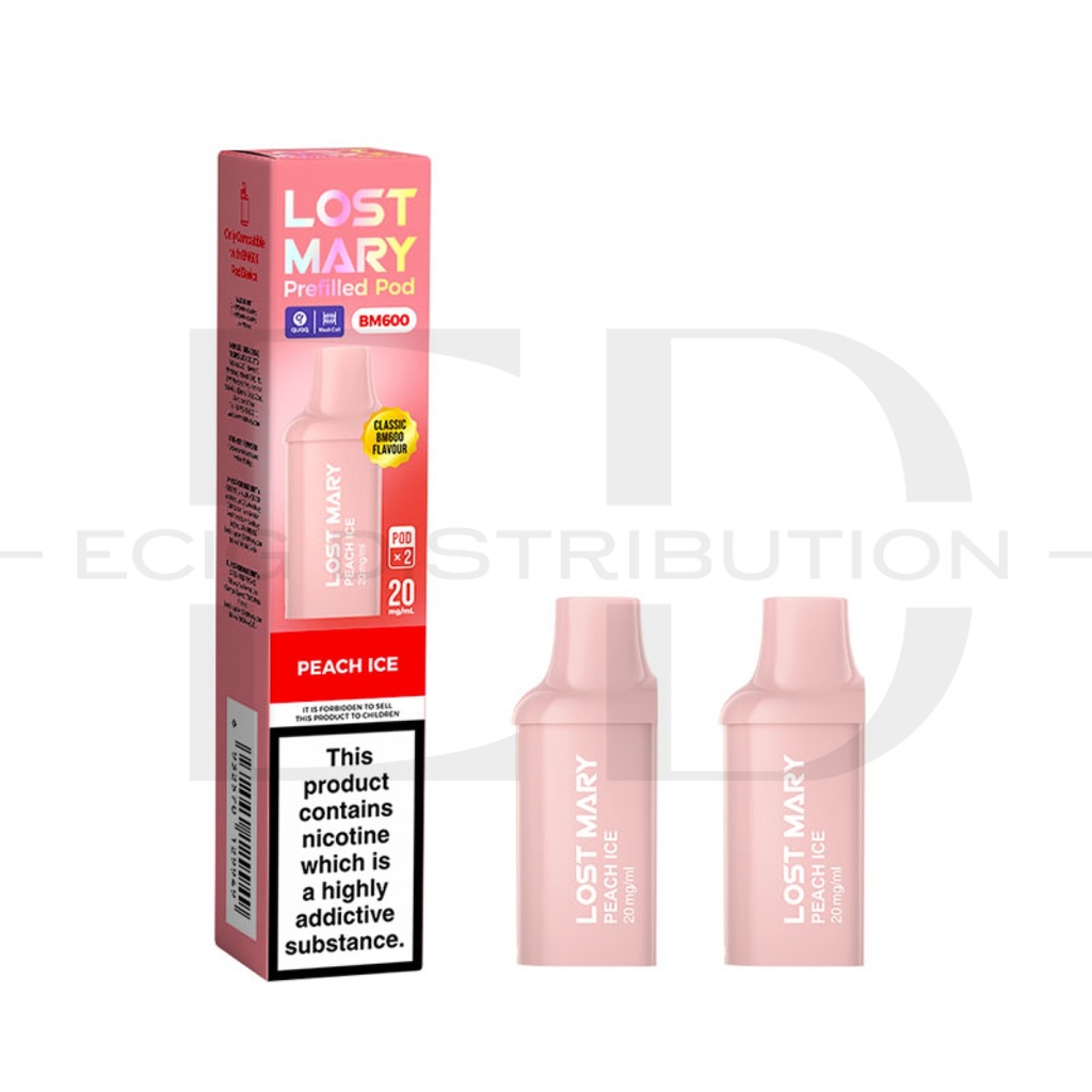 Lost Mary BM600 Refillable Pod 2Pcs/Pack - Peach Ice