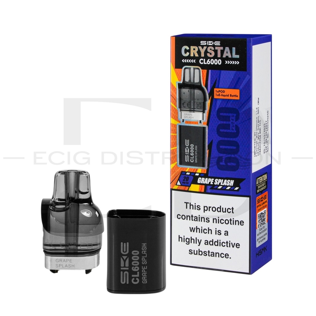 SKE Crystal CL6000 Refillable Pod - Grape Splash