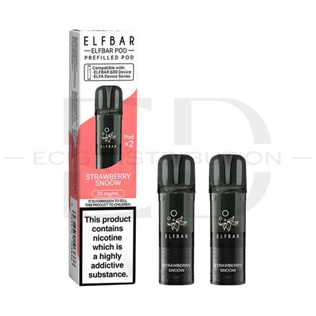 Elfbar 600 Refillable Pod 2Pcs/Pack - Strawberry Snoow