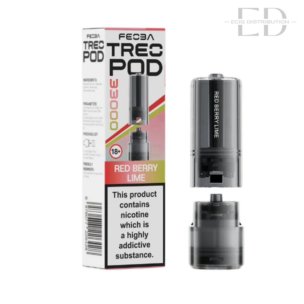 Feoba Treo 33K Refillable Pod - Red Berry Lime 20MG