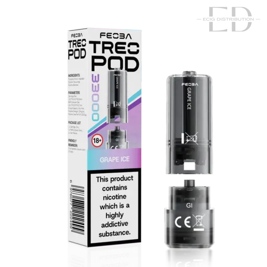 Feoba Treo 33K Refillable Pod - Grape Ice 20MG