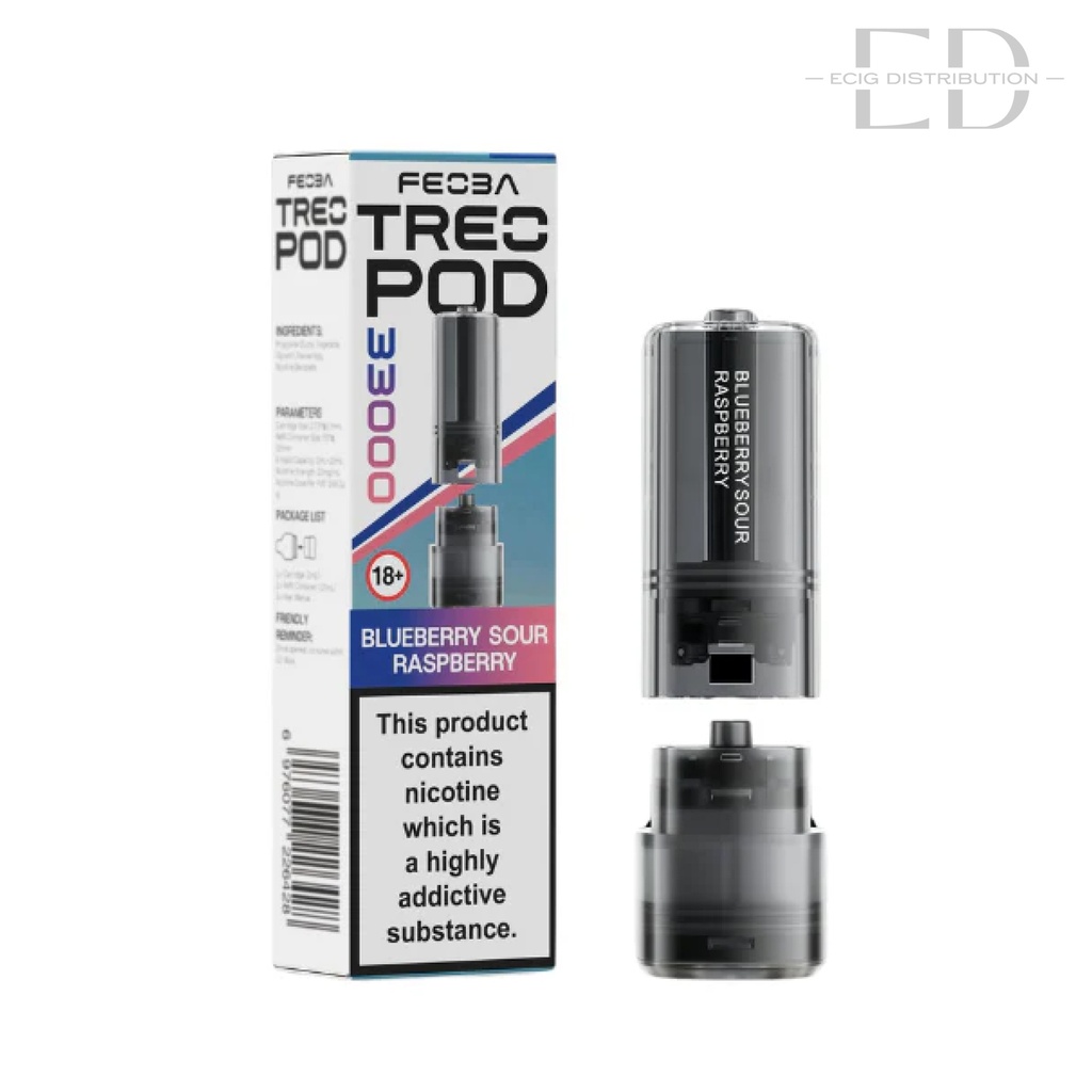 Feoba Treo 33K Refillable Pod - Blueberry Sour Raspberry 20MG