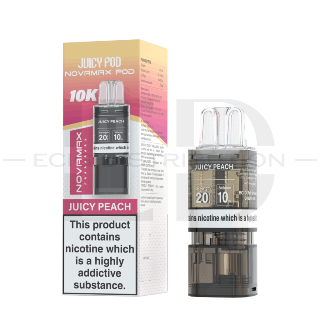 Juicy Pod Novamax 10K Refillable Pod - Juicy Peach