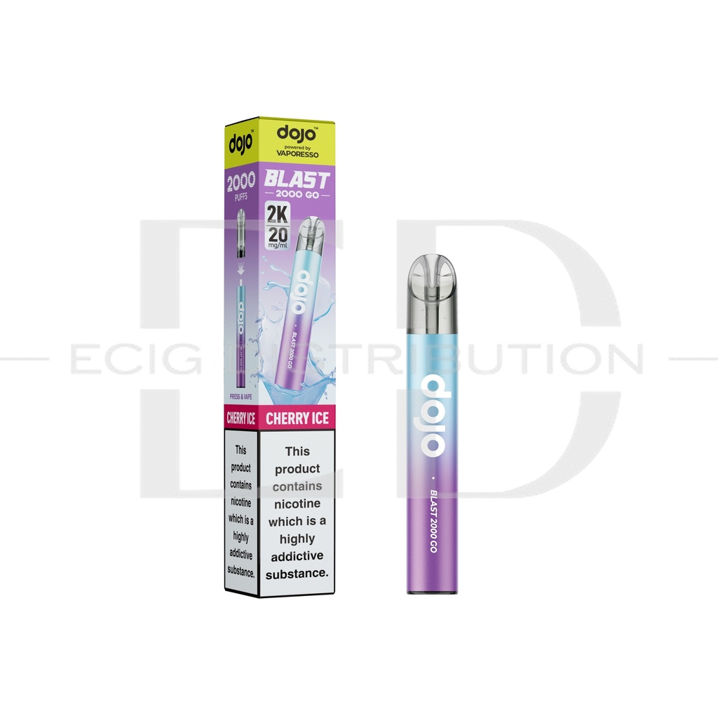 Vaporesso Dojo Blast 2000 Go Transparent Pod Kit - Cherry Ice 20MG