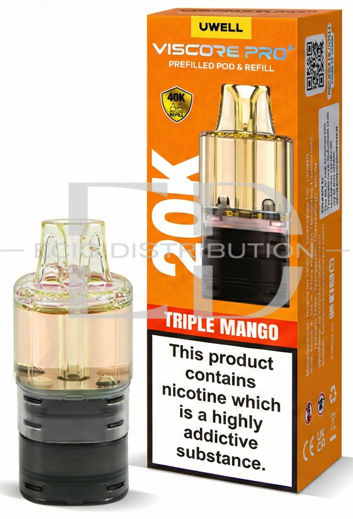 Uwell Viscore Pro+ Refillable Pod - Triple Mango 20MG