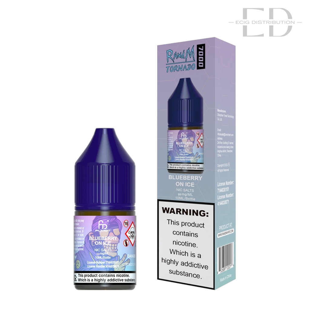 Fumot RandM Nic Salts - Blueberry On lce 10MG