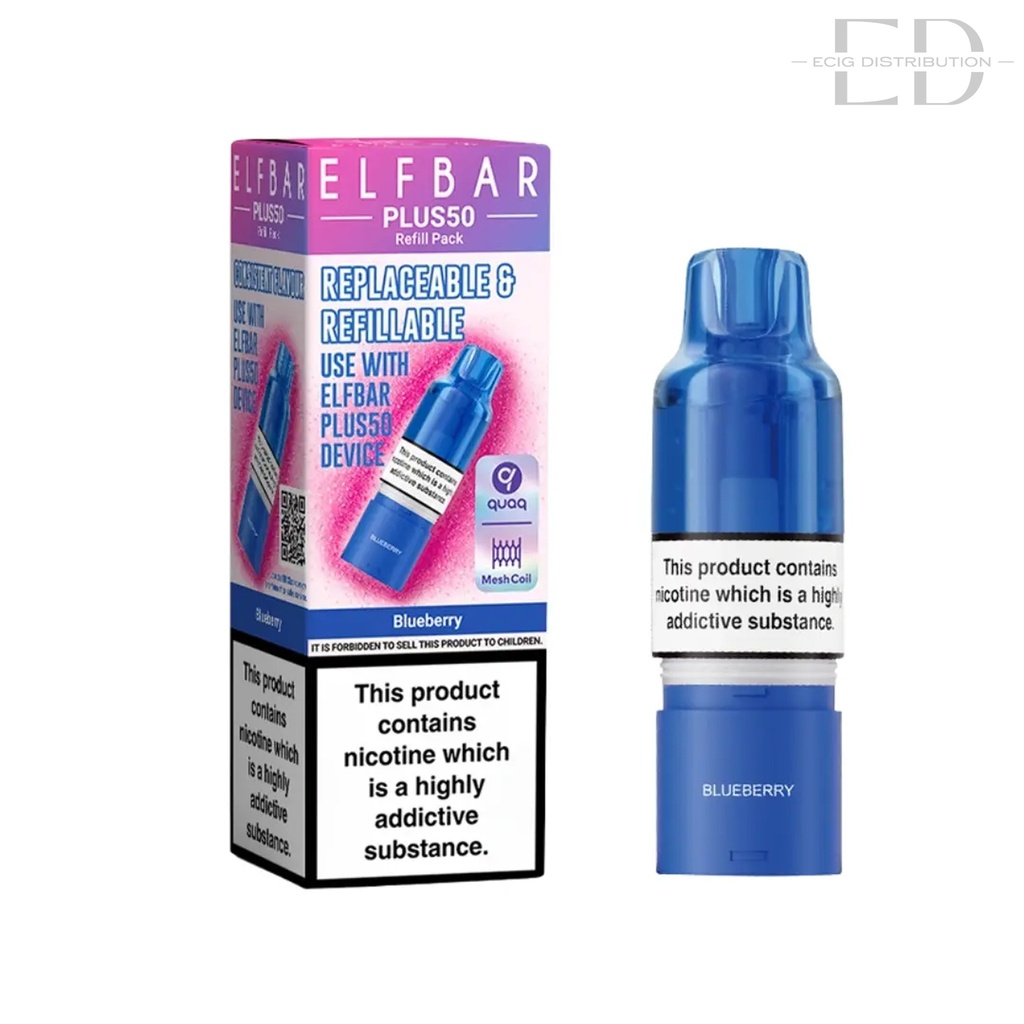 Elfbar Plus50 Refillable Pod - Blueberry