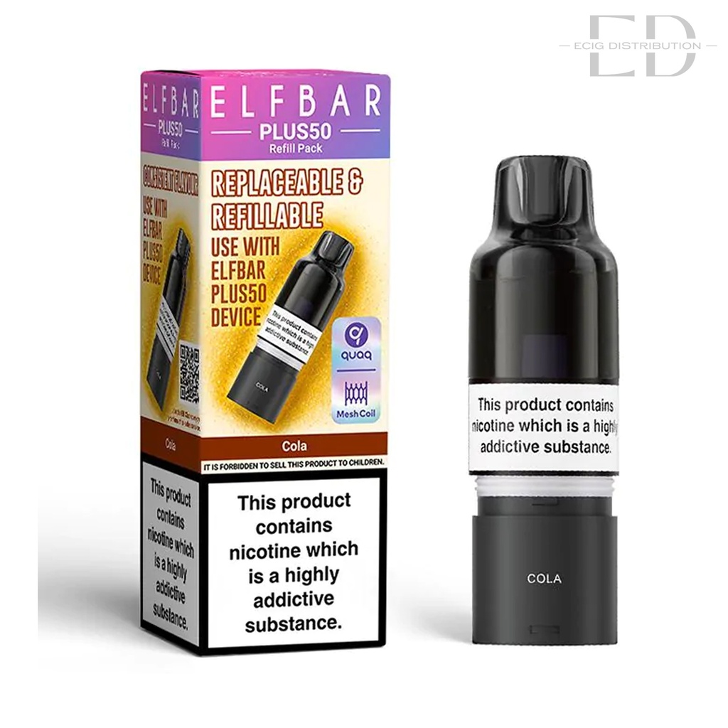 Elfbar Plus50 Refillable Pod - Cola