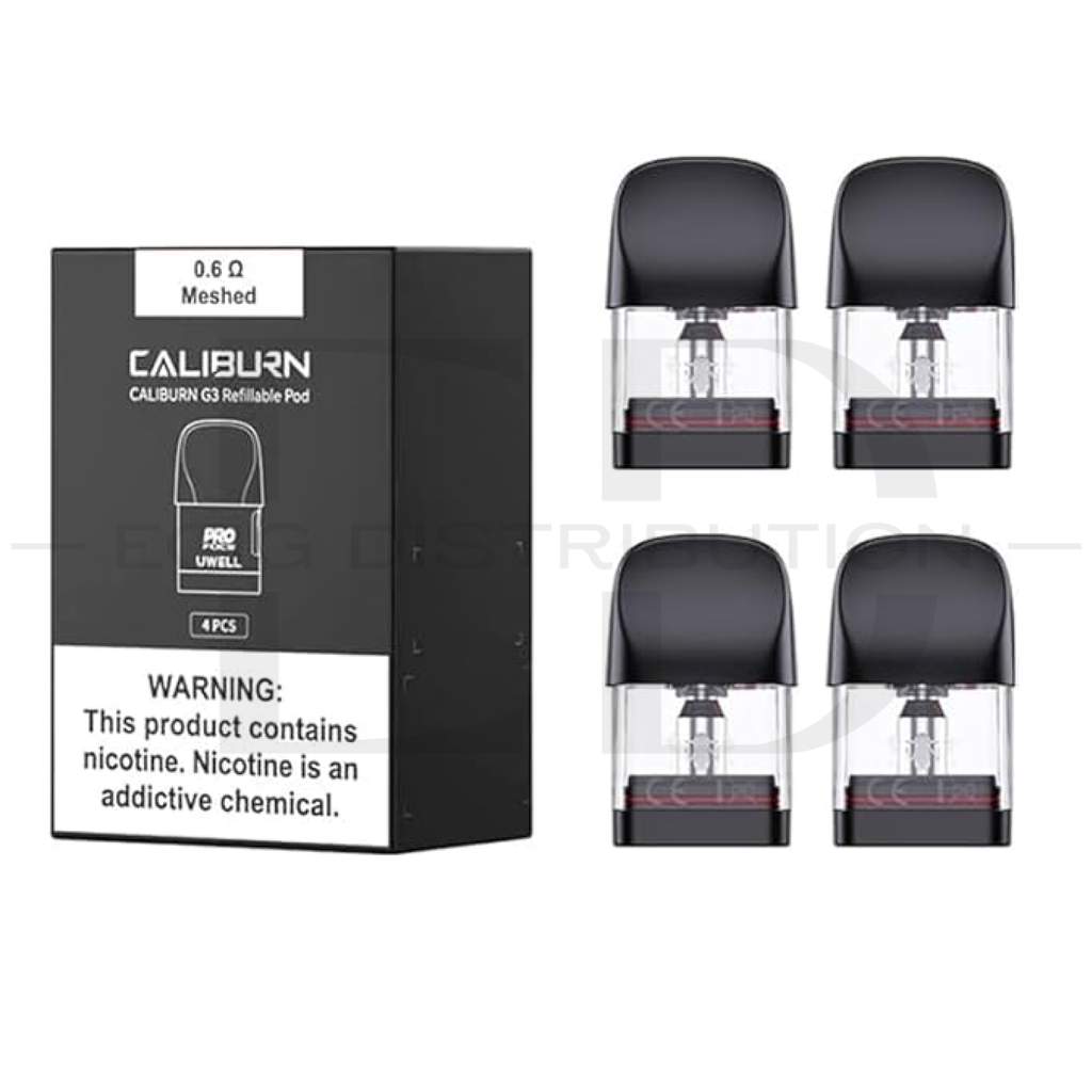 Uwell Caliburn G3 Refillable Pod 4Pcs/Pack - 0.6 Ohm XL