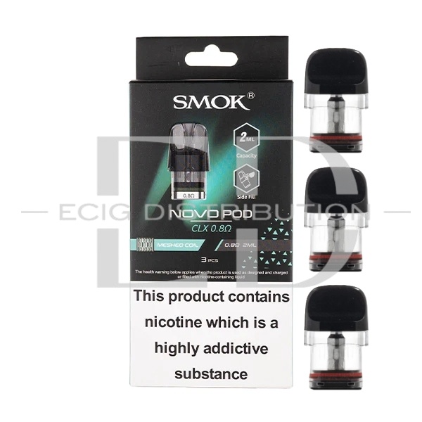 Smok Novo Clx Meshed Refillable Pod 3Pcs/Pack - 0.8 Ohm XL