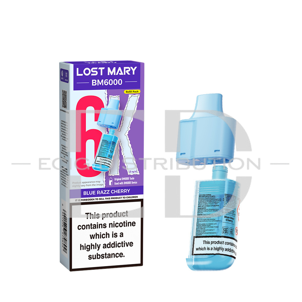 Lost Mary BM6000 Refillable Pod - Blue Razz Cherry