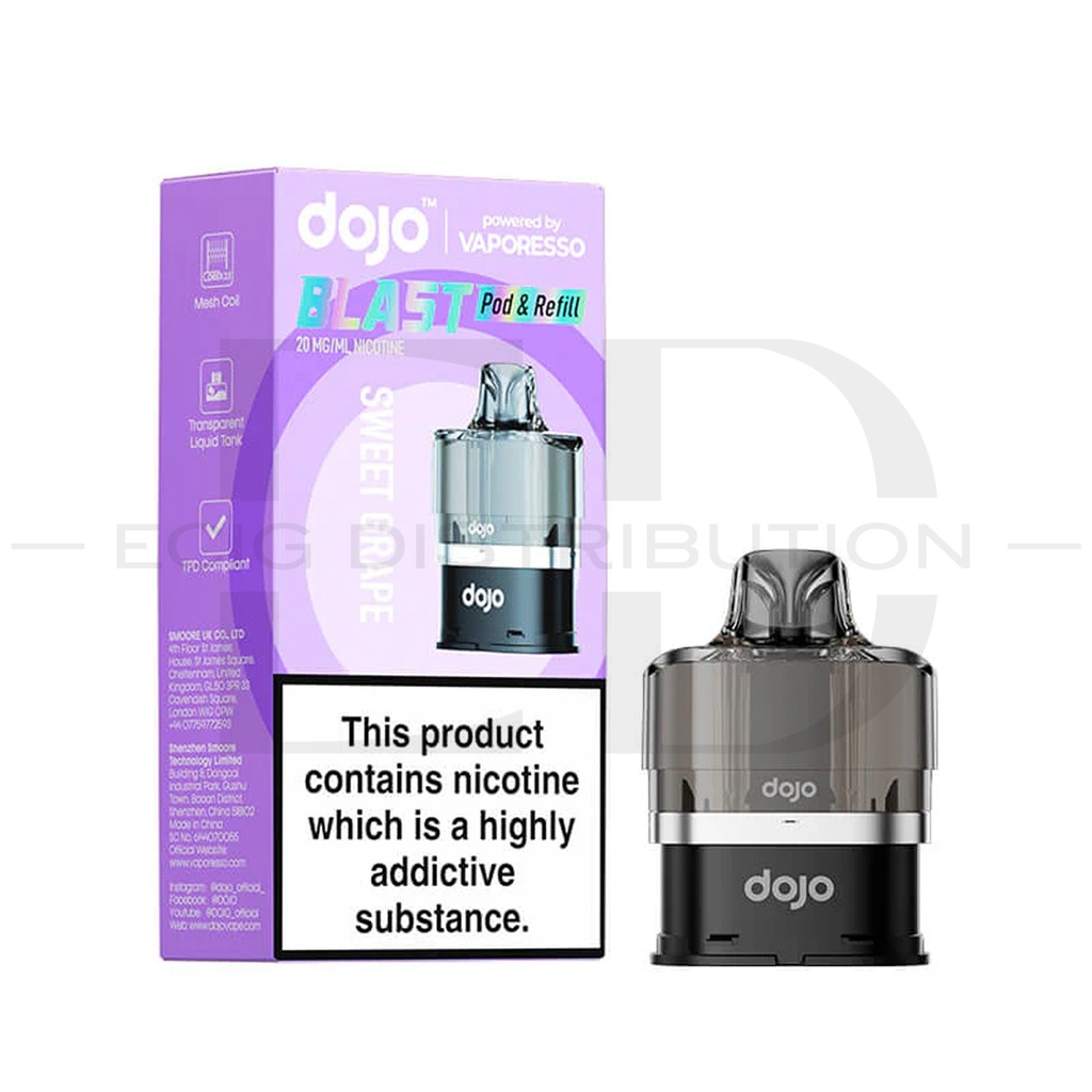 Vaporesso Dojo Blast 6000 Refillable Pod - Sweet Grape 20MG