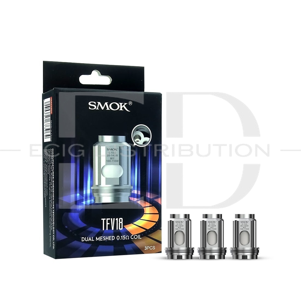 Smok TFV18 Dual Meshed Coil 3Pcs/Pack - 0.15 Ohm