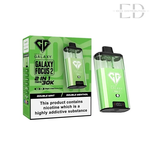 [CRYGFO230KPK-DMDM20MG] Crystal Galaxy Focus 2 30K Pod Kit - Double Mint / Double Menthol 20MG