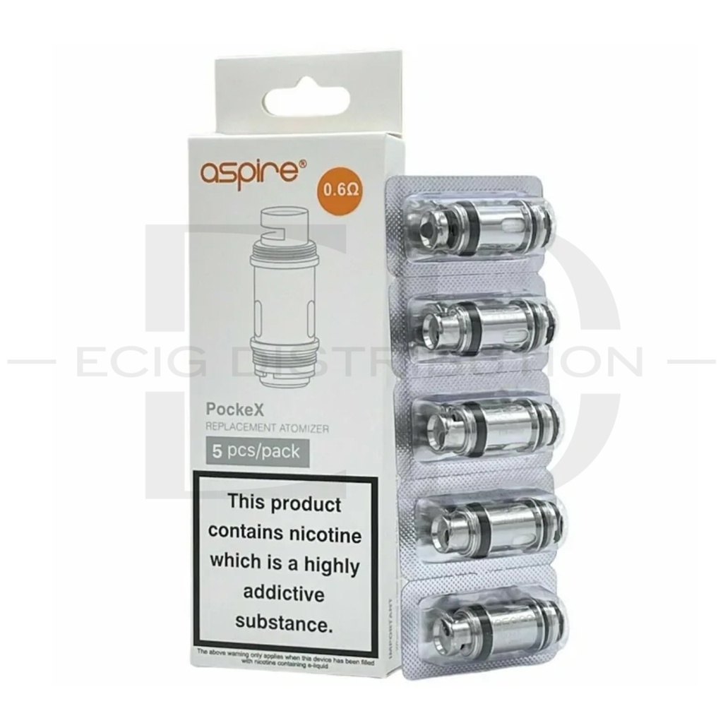 Aspire PockeX Replacement Atomizer Coil 5Pcs/Pack - 0.6 Ohm