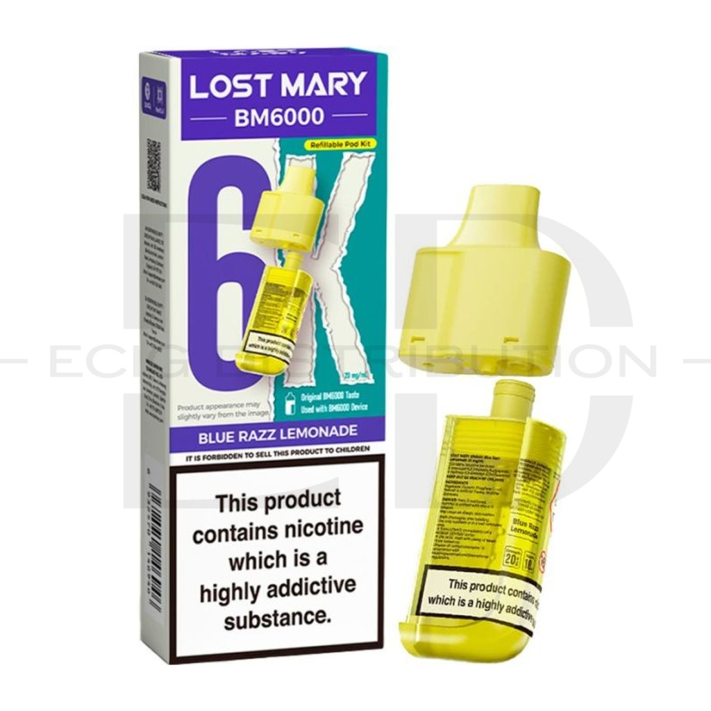 Lost Mary BM6000 Refillable Pod - Blue Razz Lemonade