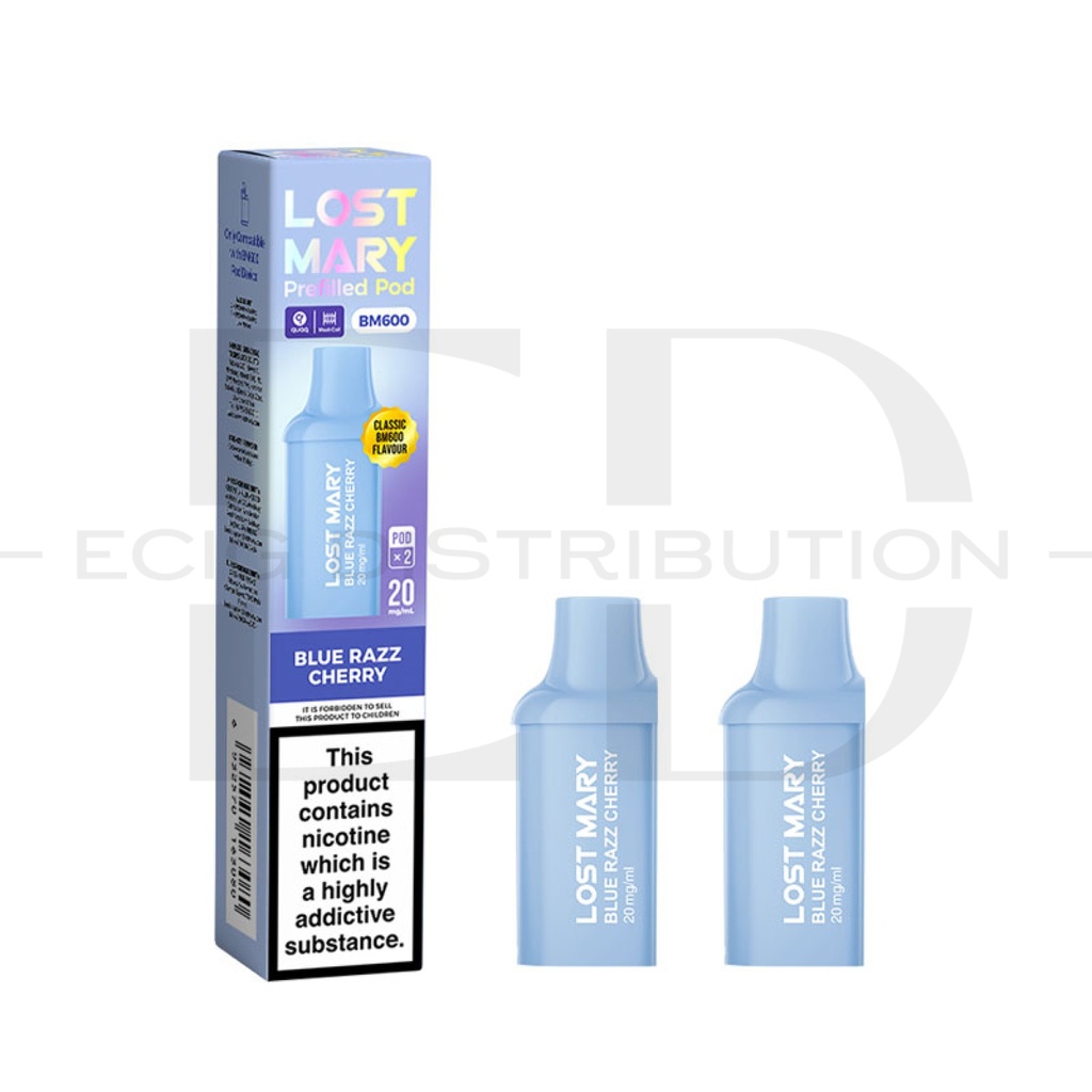 Lost Mary BM600 Refillable Pod 2Pcs/Pack - Blue Razz Cherry