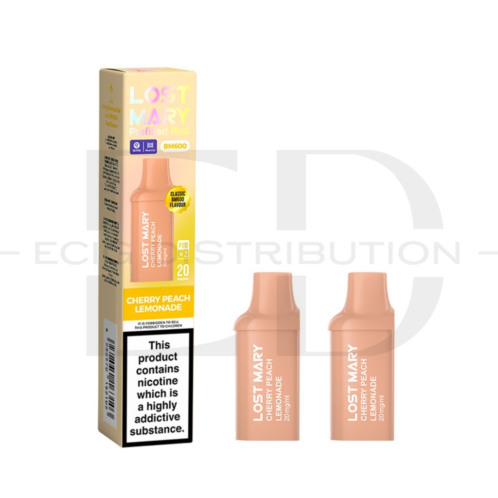 Lost Mary BM600 Refillable Pod 2Pcs/Pack - Cherry Peach Lemonade