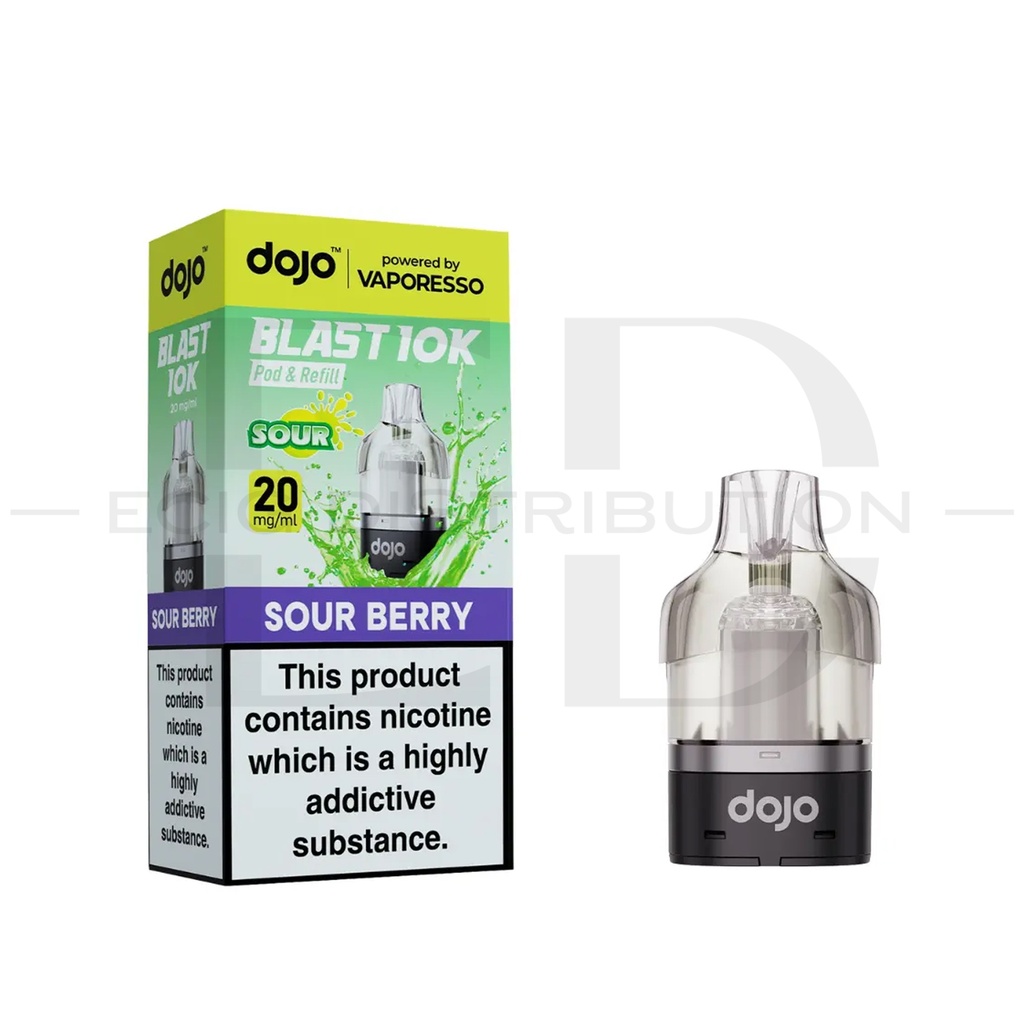 Vaporesso Dojo Blast 10K Refillable Pod - Blueberry Sour Raspberry 20MG