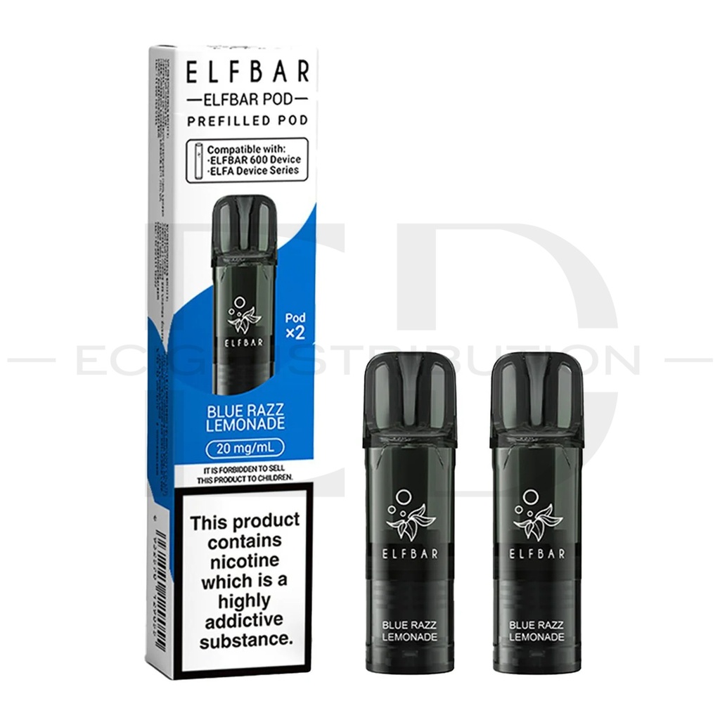 Elfbar 600 Refillable Pod 2Pcs/Pack - Blue Razz Lemonade
