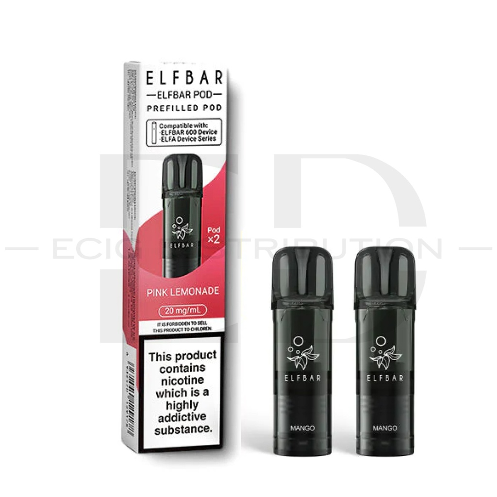 Elfbar 600 Refillable Pod 2Pcs/Pack - Pink Lemonade